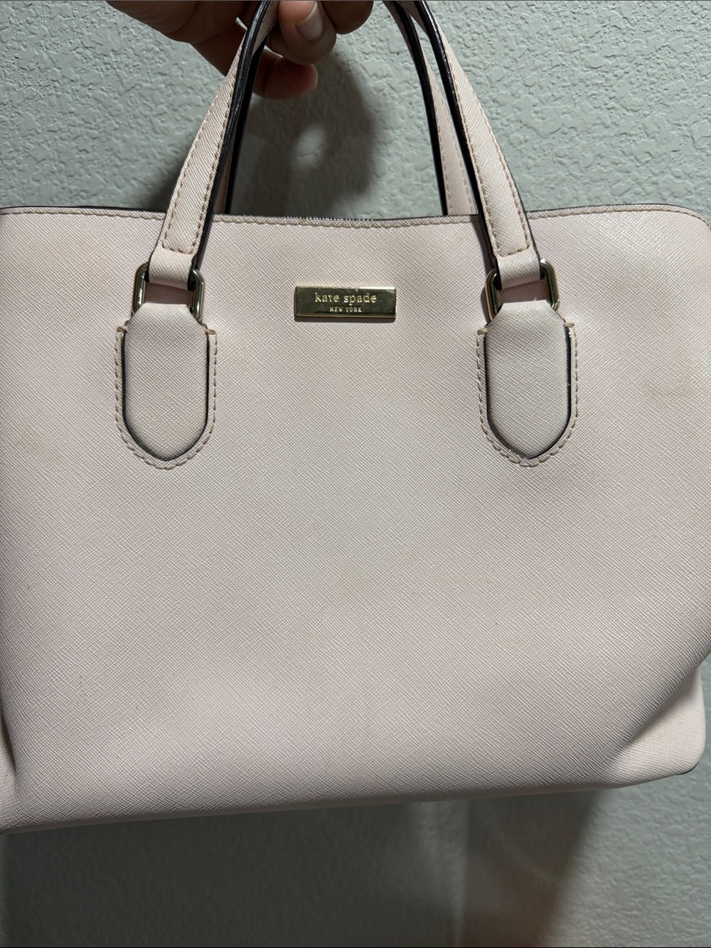 kate spade Pale Blush Leather Satchel with Gold Hardware